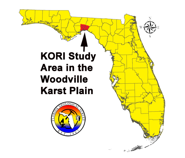 Map showing KORI study area.